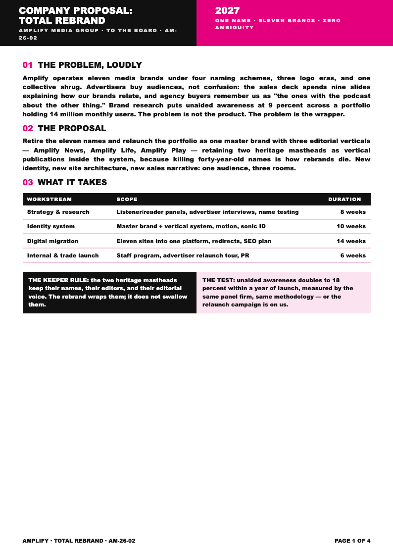 Duotone bold company proposal